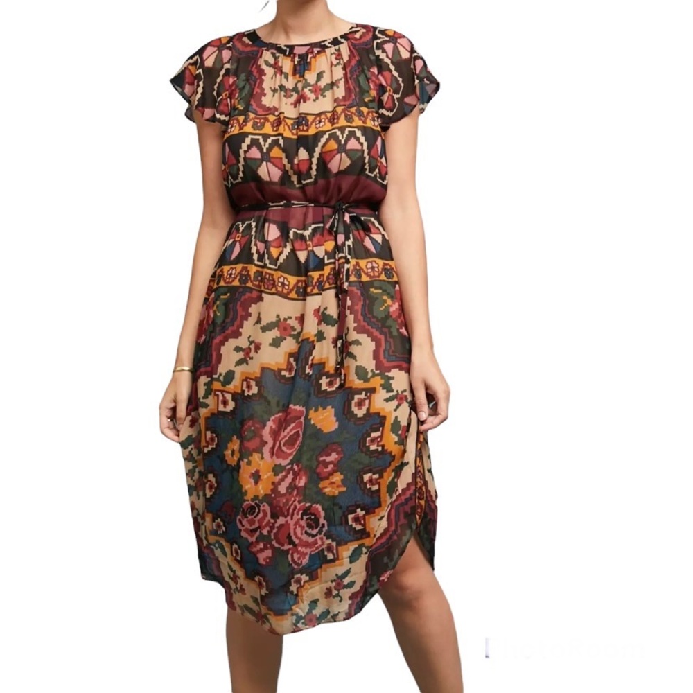 Anthropologie Akemi + Kin Stefani Printed Midi Dress